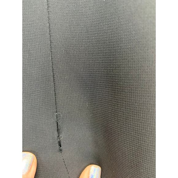 Y2K Black Satin Maxi Slip Dress Formal Prom Volup Plus 16 Floral Embroidered - Picture 9 of 9